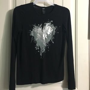 Silver heart blouse